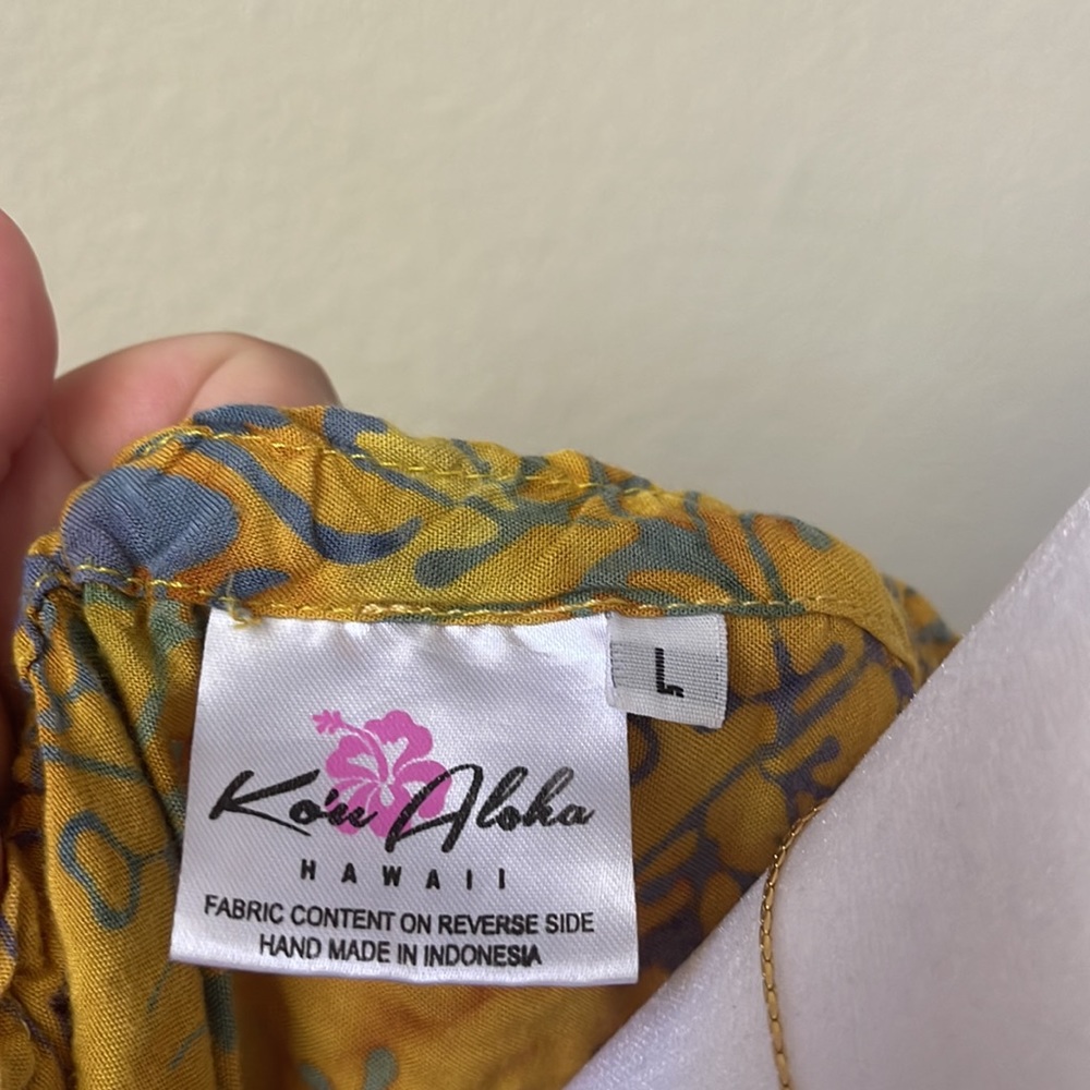 Tropical Summer Vacation Yellow Lightweight Beach Vibes Dress - Picture 12 of 12